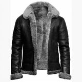 Men's Suede-Style Faux Fur Casual Jacket