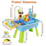 3-in-1 Kids Play Sink & Water Table with Fishing Game – product image 5