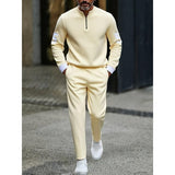 Men's Printed Half-Zip Casual Set