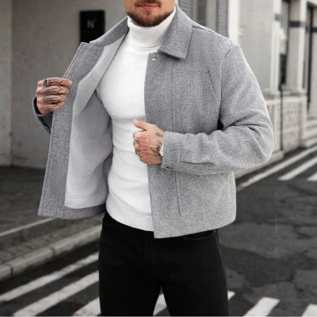 Men's Relaxed-Fit Lapel Casual Jacket