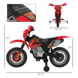 Kids 6V Electric Motorcycle with Training Wheels – Red – product image 3
