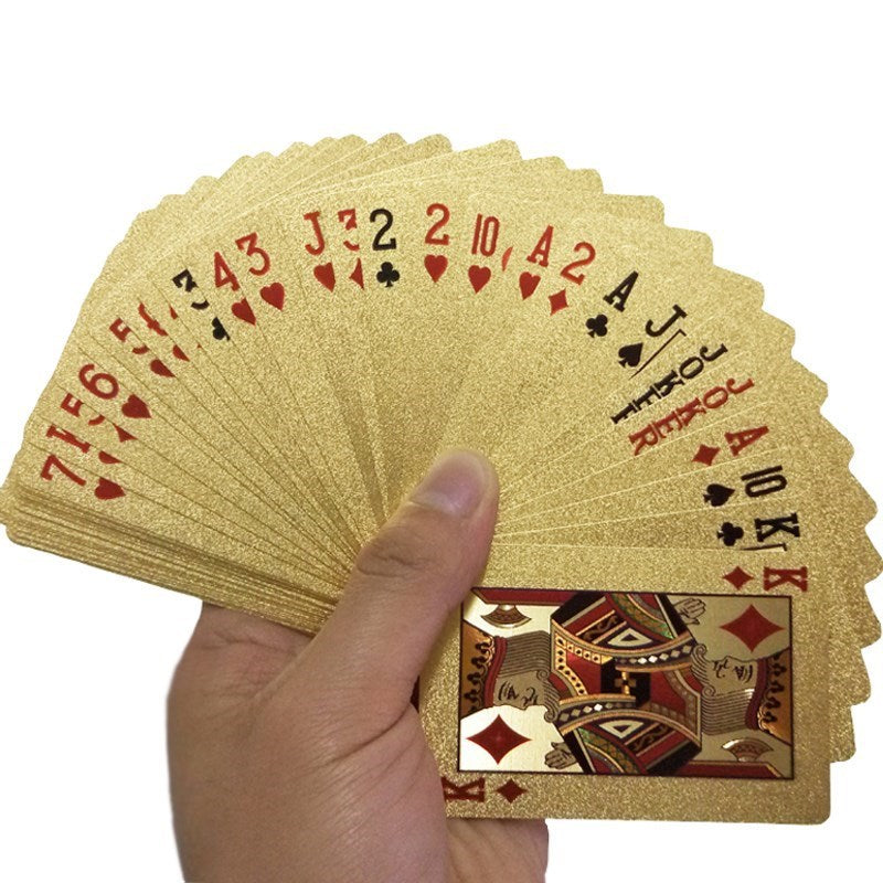 Gold-Tone Plastic Playing Cards – product image 1