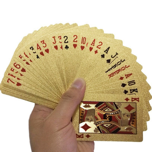 Gold-Tone Plastic Playing Cards – product image 1