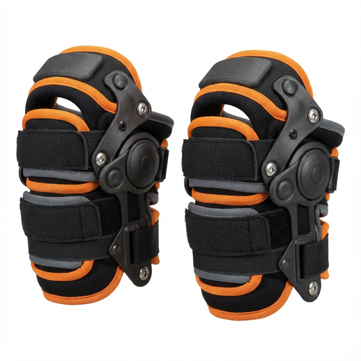 Klein Tools 60491 Hinged Knee Pads, Heavy Duty Gel Foam Protective Knee Pads with Quick-Fasten Buckle and Thigh Strap, Black
