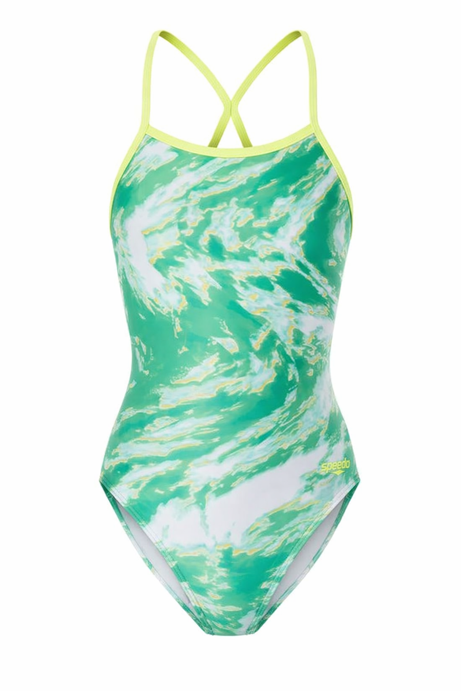 Speedo 800240932012/38 Cyclone Swirl Flyback 1Pc Team Bright Green 12/38
