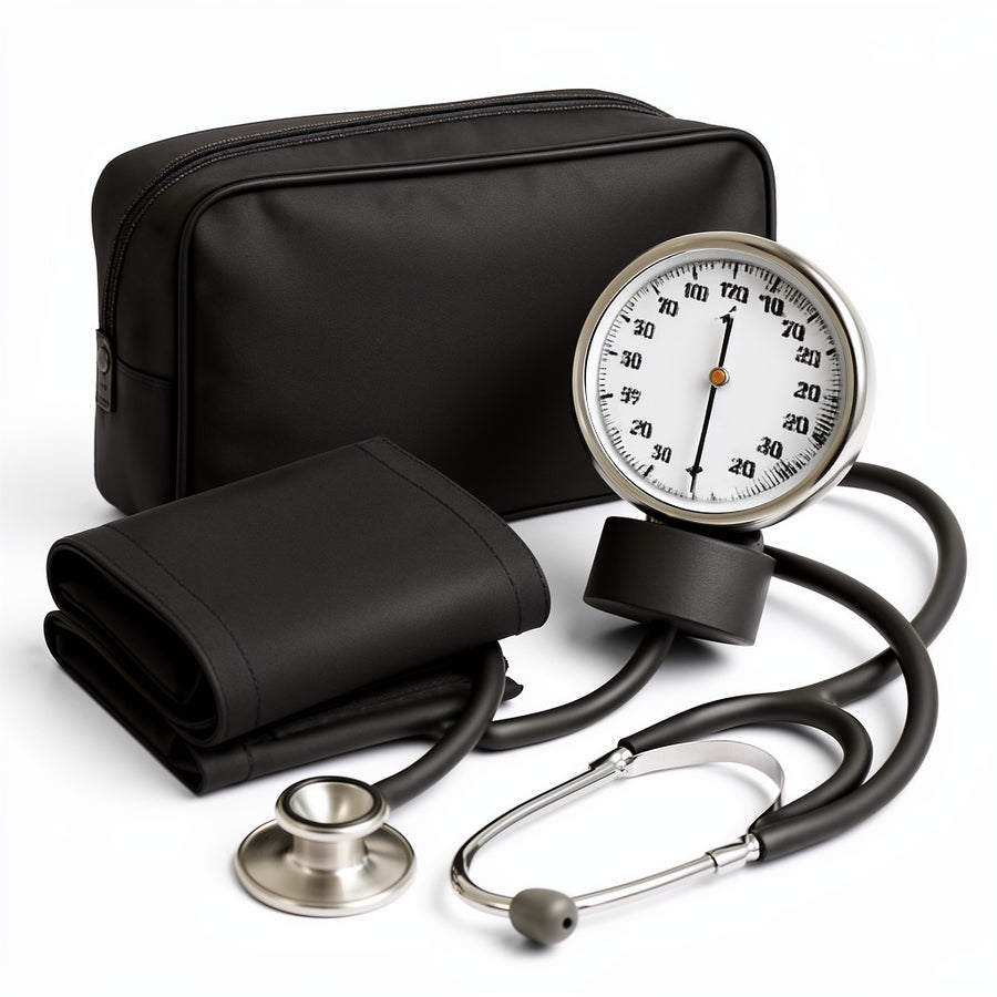 ADC Pro's Combo II SR Adult Pocket Aneroid/Scope Kit with Prosphyg 768 Blood Pressure Sphygmomanometer and Adscope Sprague 641 Stethoscope with Nylon Carrying Case, Black