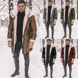 Men's Suede-Style Faux Fur Coat