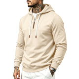 Men's Half-Zip Drawstring Hooded Sweatshirt