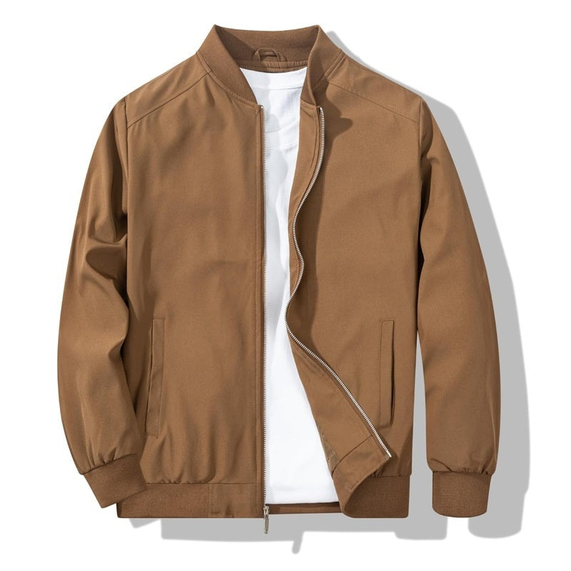Men's Solid-Color Patch-Pocket Casual Jacket