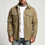 Men's Multi-Pocket Long-Sleeve Casual Shirt