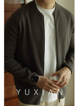 Men's Vintage MA-1 Knit Bomber Cardigan