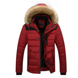 Men's Padded Jacket with Removable Collar