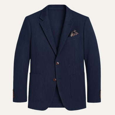 Men's Plaid Two-Button Patch-Pocket Blazer