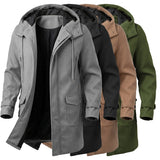 Men's Hooded Winter Trench Coat