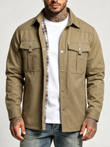 Men's Multi-Pocket Long-Sleeve Casual Shirt