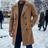 Men's Mid-Length Double-Breasted Winter Coat