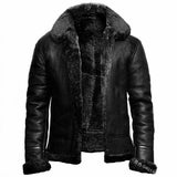 Men's Suede-Style Faux Fur Casual Jacket