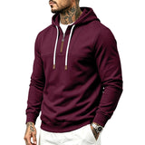 Men's Half-Zip Drawstring Hooded Sweatshirt