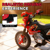 Kids 6V Electric Motorcycle with Training Wheels – Red – product image 5