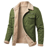 Men's Suede-Style Fleece-Lined Winter Jacket