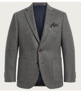 Men's Plaid Two-Button Patch-Pocket Blazer