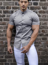 Men's Stretch Short-Sleeve Collared Shirt