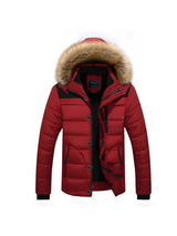 Men's Padded Jacket with Removable Collar