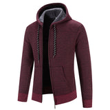 Men's Fleece-Lined Slim-Fit Hooded Cardigan