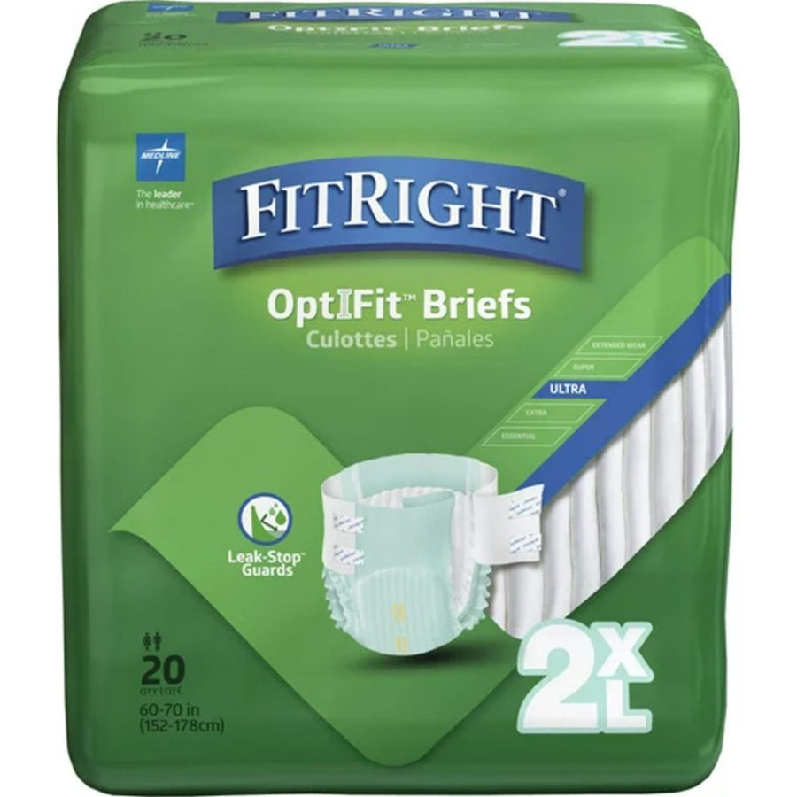 Generic Adult Incontinence Briefs XL – Heavy Absorbency (Pack of 20)