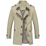 Men's Plus-Size Mid-Length Cotton Coat