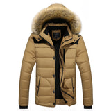 Men's Padded Jacket with Removable Collar
