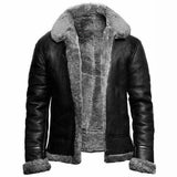 Men's Suede-Style Faux Fur Casual Jacket
