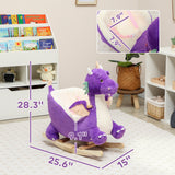 Toddler Plush Dragon Rocker with Sound – Purple – product image 3