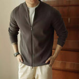Men's Vintage MA-1 Knit Bomber Cardigan