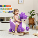 Toddler Plush Dragon Rocker with Sound – Purple – product image 1