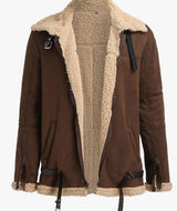 Men's Suede-Style Faux Fur Thick Jacket