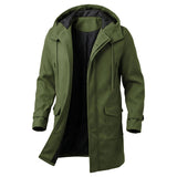 Men's Hooded Winter Trench Coat