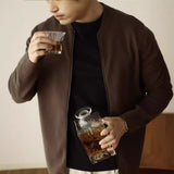 Men's Vintage MA-1 Knit Bomber Cardigan