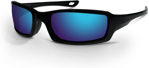 Safety Glasses with Blue Mirror Lens & Anti-Scratch Protection – Protective Eyewear