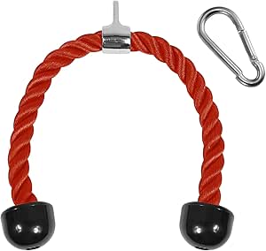 Tricep Rope Cable Attachment with Carabiner – 27" & 36" Options