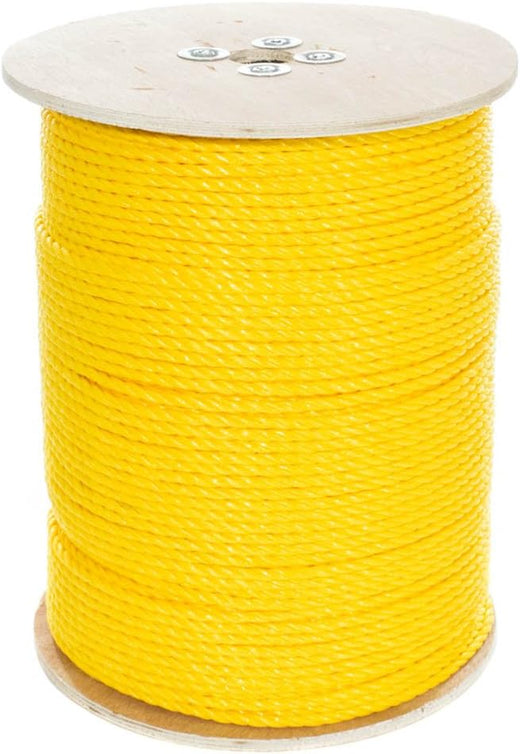 Generic 1/4-Inch x 500-Feet Hollow Braid Polypropylene Rope – Yellow