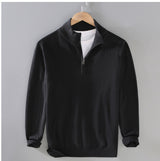 Men's Plus-Size Mock-Neck Zip-Up Sweater