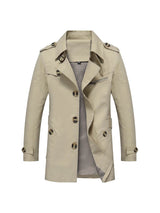 Men's Plus-Size Mid-Length Cotton Coat