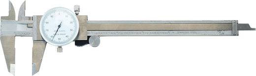 Stainless Steel Dial Caliper with Protective Case for Reloading & Machining