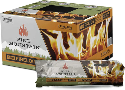 Generic 100% Natural Classic Firelogs – 3-Hour Burn Time, 6-Pack