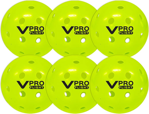 Vulcan | VPRO Flight Outdoor Pickleball | Official Ball of The PPA Tour & MLP | Hi-Vis Yellow | 6 Pack