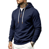 Men's Half-Zip Drawstring Hooded Sweatshirt