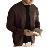 Men's Vintage MA-1 Knit Bomber Cardigan