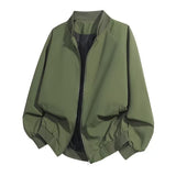 Men's Solid-Color Baseball-Collar Jacket