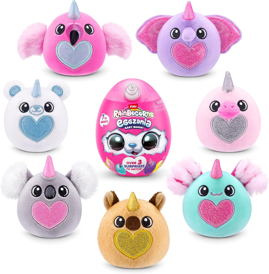 Rainbocorns Eggzania Baby Mania by ZURU – Assorted Collectible Plush Egg